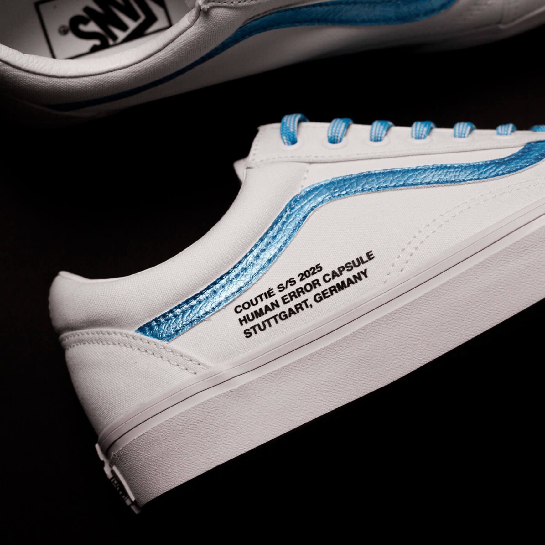 Vans Vans Old Skool "Human Error" Metallic Blue Custom - Sold out Size US 9 / EU 42 - 3 Thumbnail