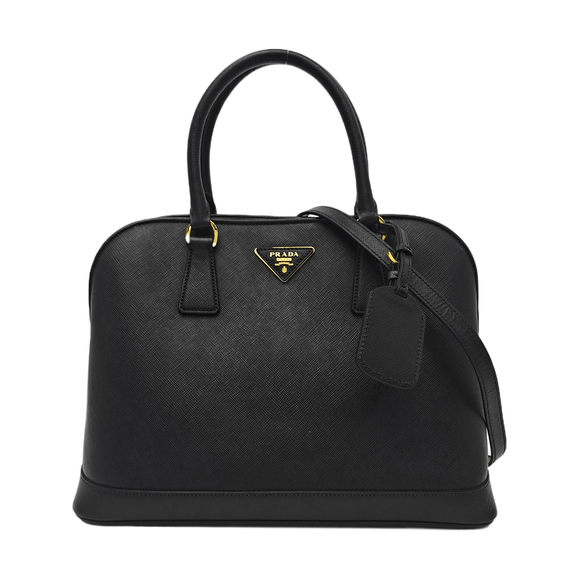 Prada Prada Promenade Saffiano Leather Handle Bag Black Size ONE SIZE - 1 Thumbnail