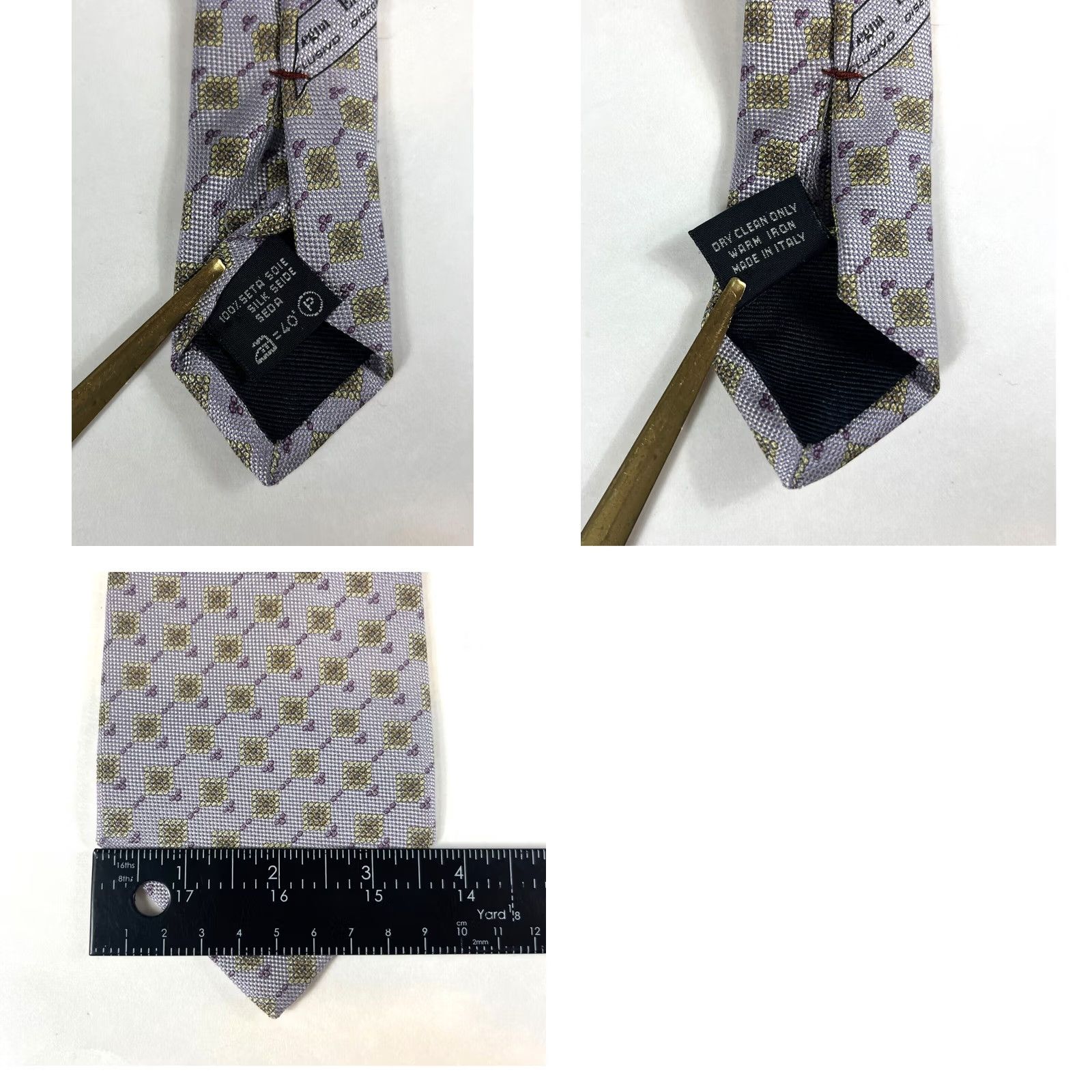 Ermenegildo Zegna Ermenegildo Zegna Tie Foulard Silk Lilac 59" x 3.75" Men’s Made in Italy Luxury Designer Size ONE SIZE - 8 Thumbnail