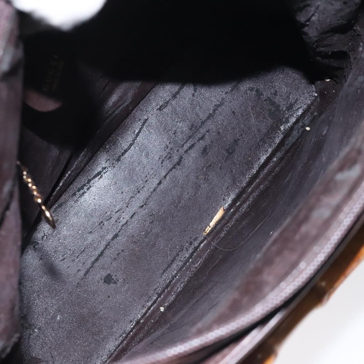 Gucci GUCCI Bamboo Hand Bag Leather Dark Brown Gold Size ONE SIZE - 16 Thumbnail