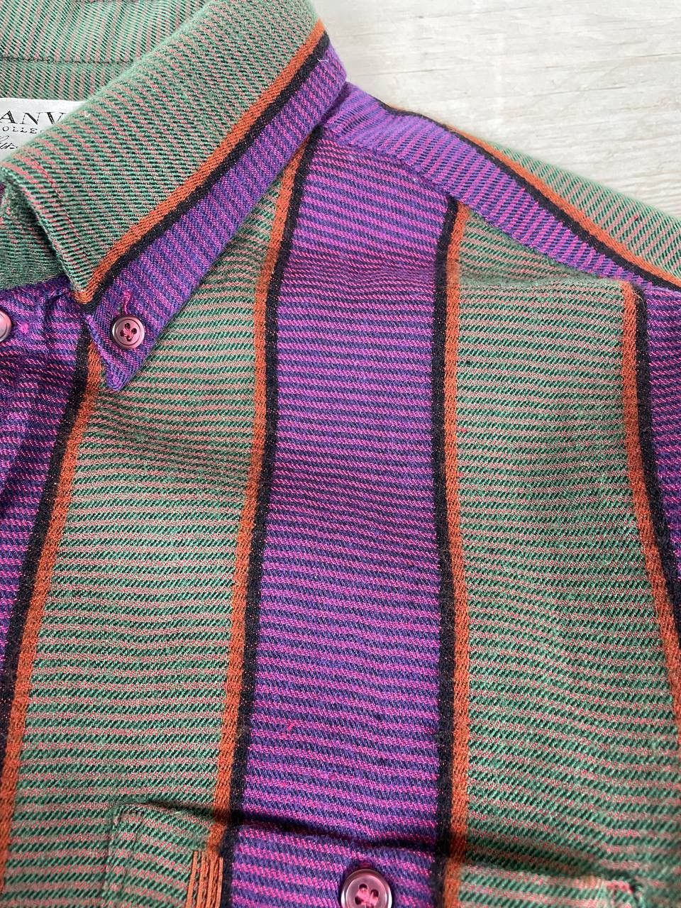 Lanvin Lanvin Silk Wool Striped Shirt Button Up Size US M / EU 48-50 / 2 - 6 Thumbnail