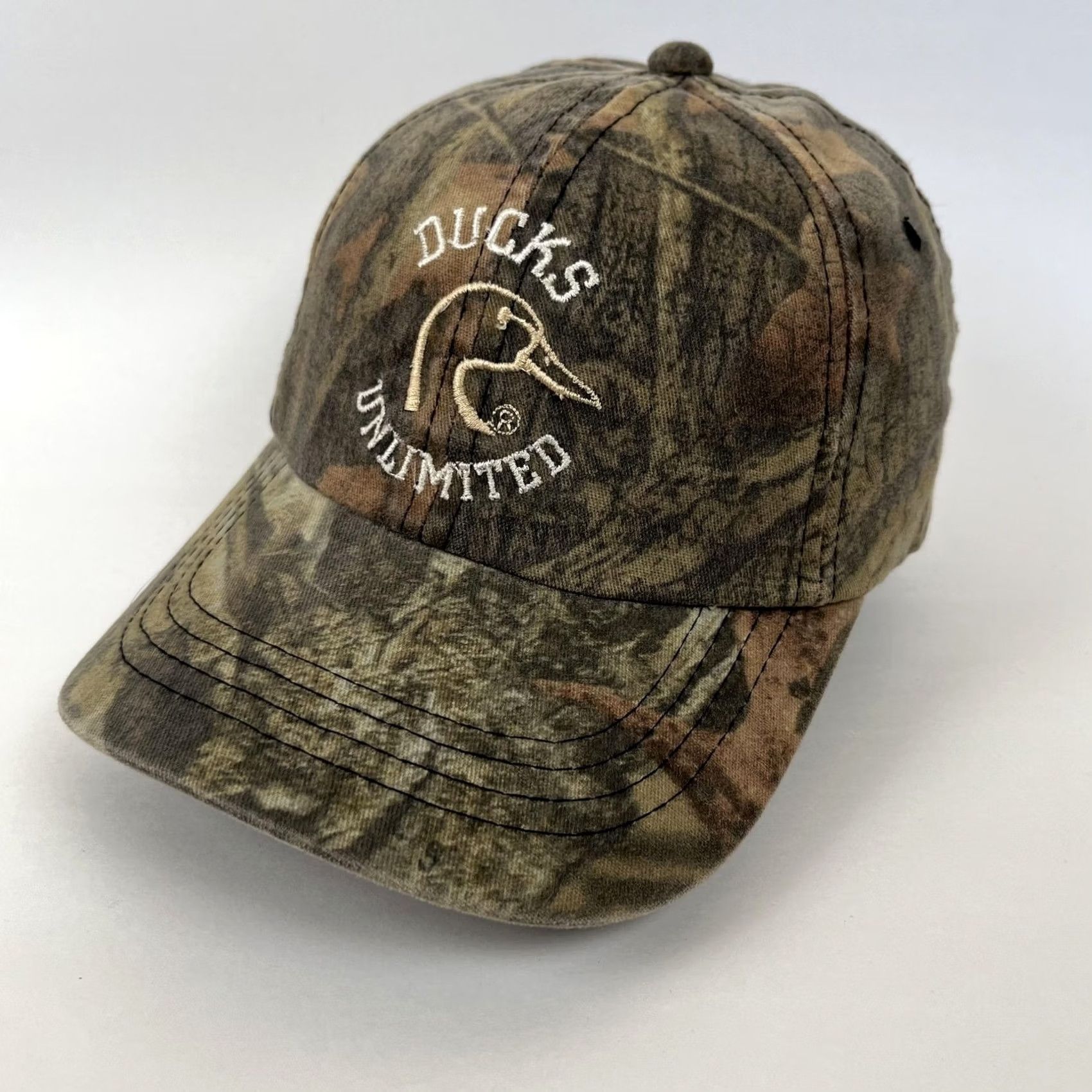 Vintage Ducks Unlimited Hat Cap Strap Back One Size Mens Brown Camo Hunting Outdoor Size ONE SIZE - 2 Thumbnail