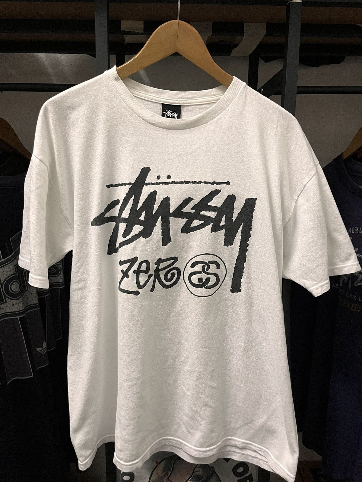 Stussy × Vintage Vintage Stussy Zero White Shirt Size US L / EU 52-54 / 3 - 3 Thumbnail