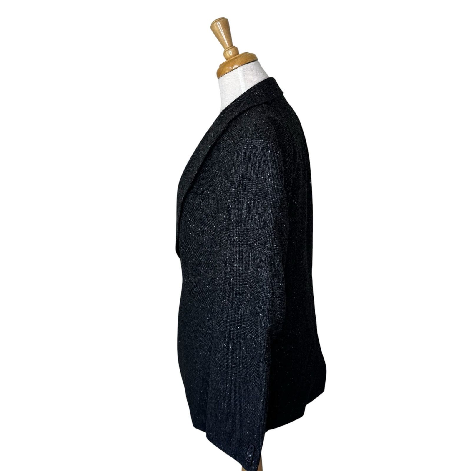 Express EXPRESS Extra Slim Wool Two Button Blazer Charcoal Gray 42R Size 42R - 3 Thumbnail