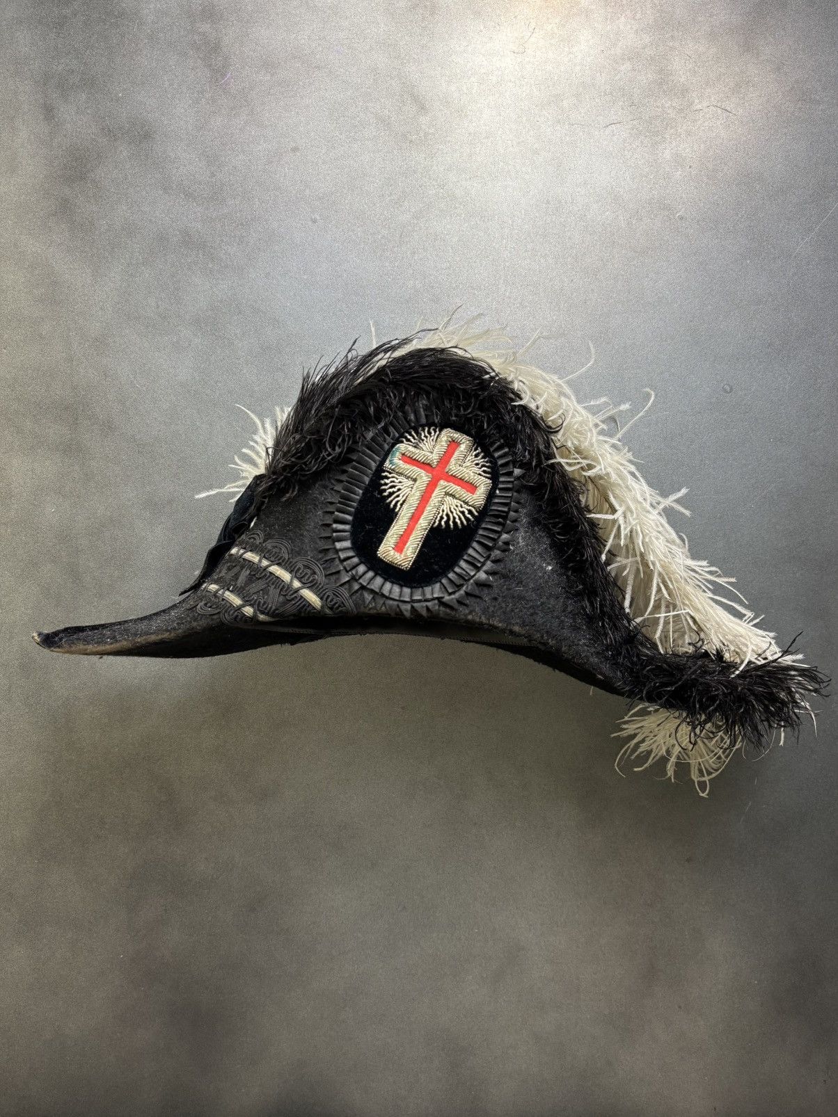 Mason's Antique Knights Templar Commander Hat Beaver Fur Ostrich Size ONE SIZE - 13 Thumbnail