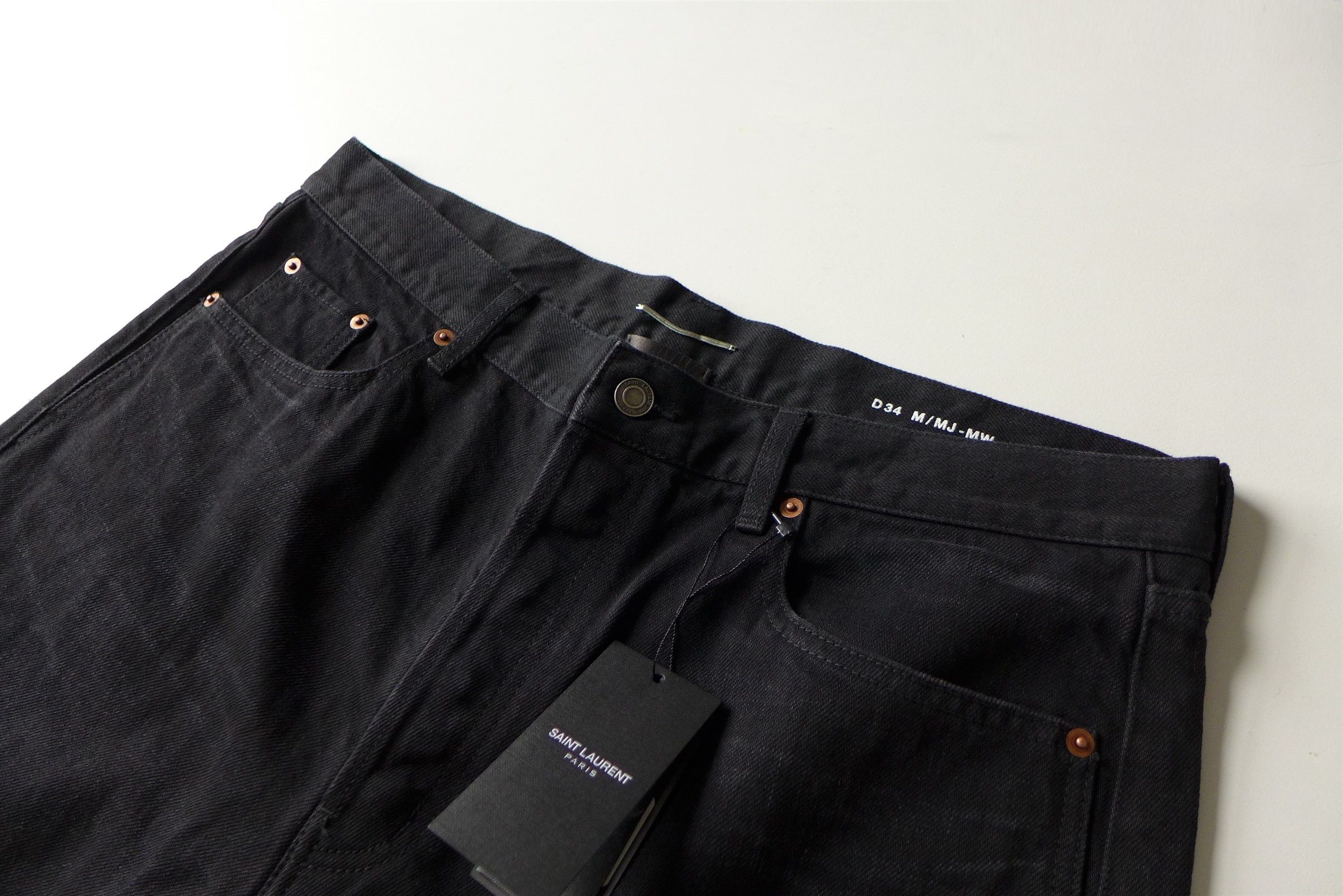 Saint Laurent Paris Saint Laurent D34 Mick Jeans - 17.75" Waist - Osaka Black Size US 32 / EU 48 - 10 Thumbnail
