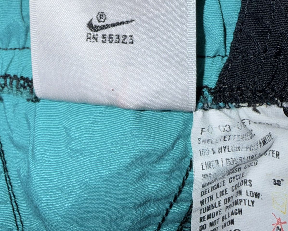 Nike Vintage 90s Nike Cross Baggy Black & Teal Blue Track Pants Size US 38 / EU 54 - 5 Thumbnail