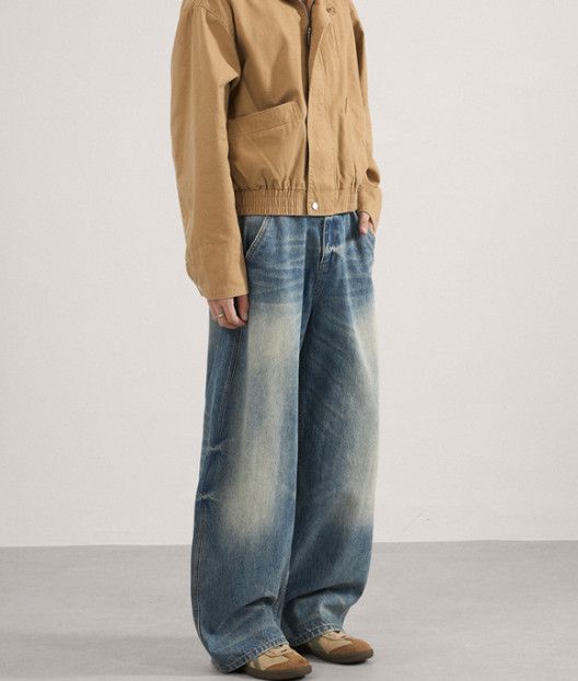Japanese Brand Men's American-style high-street baggy curved-leg jeans Size US 32 / EU 48 - 3 Thumbnail