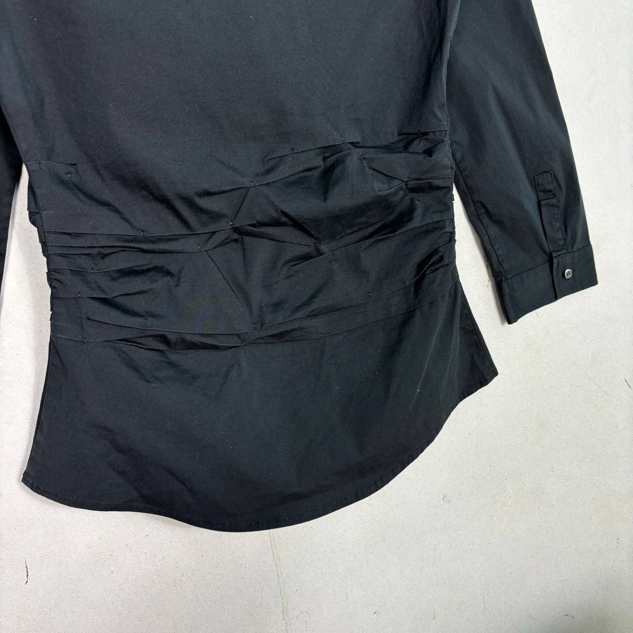 Prada Vintage Prada Ruffle Shirt Black FW1996 Size XS / US 0-2 / IT 36-38 - 5 Thumbnail