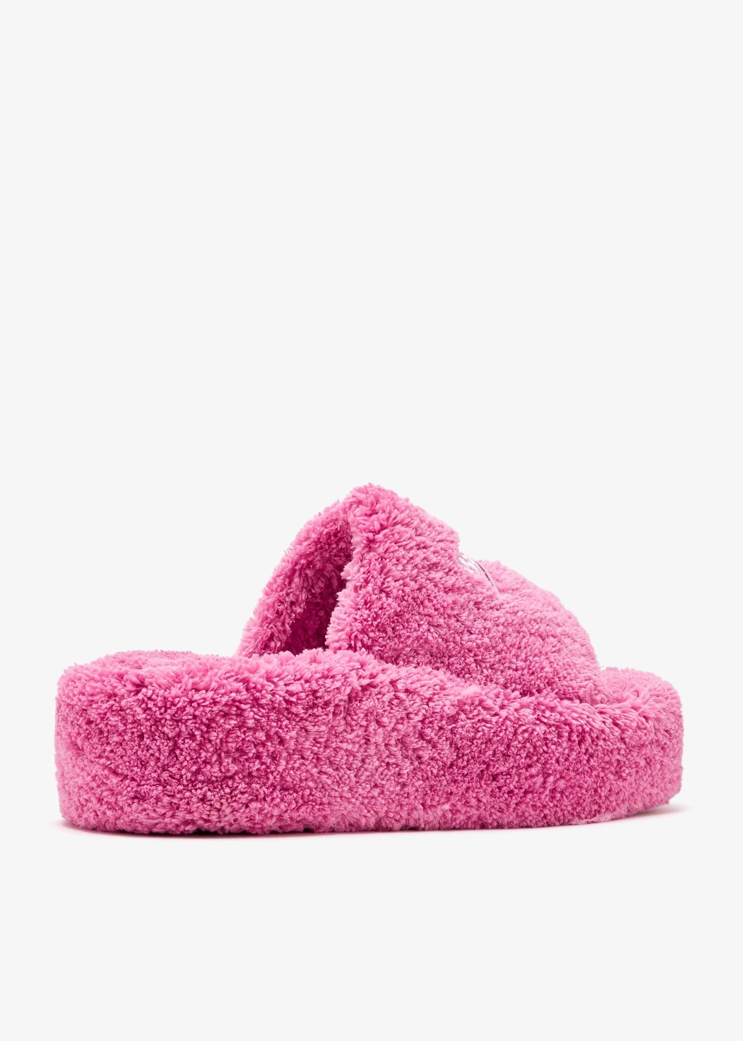 Balenciaga o1srvl11e0426 Furry Platform Sandals in Pink Size US 9 / IT 39 - 3 Thumbnail