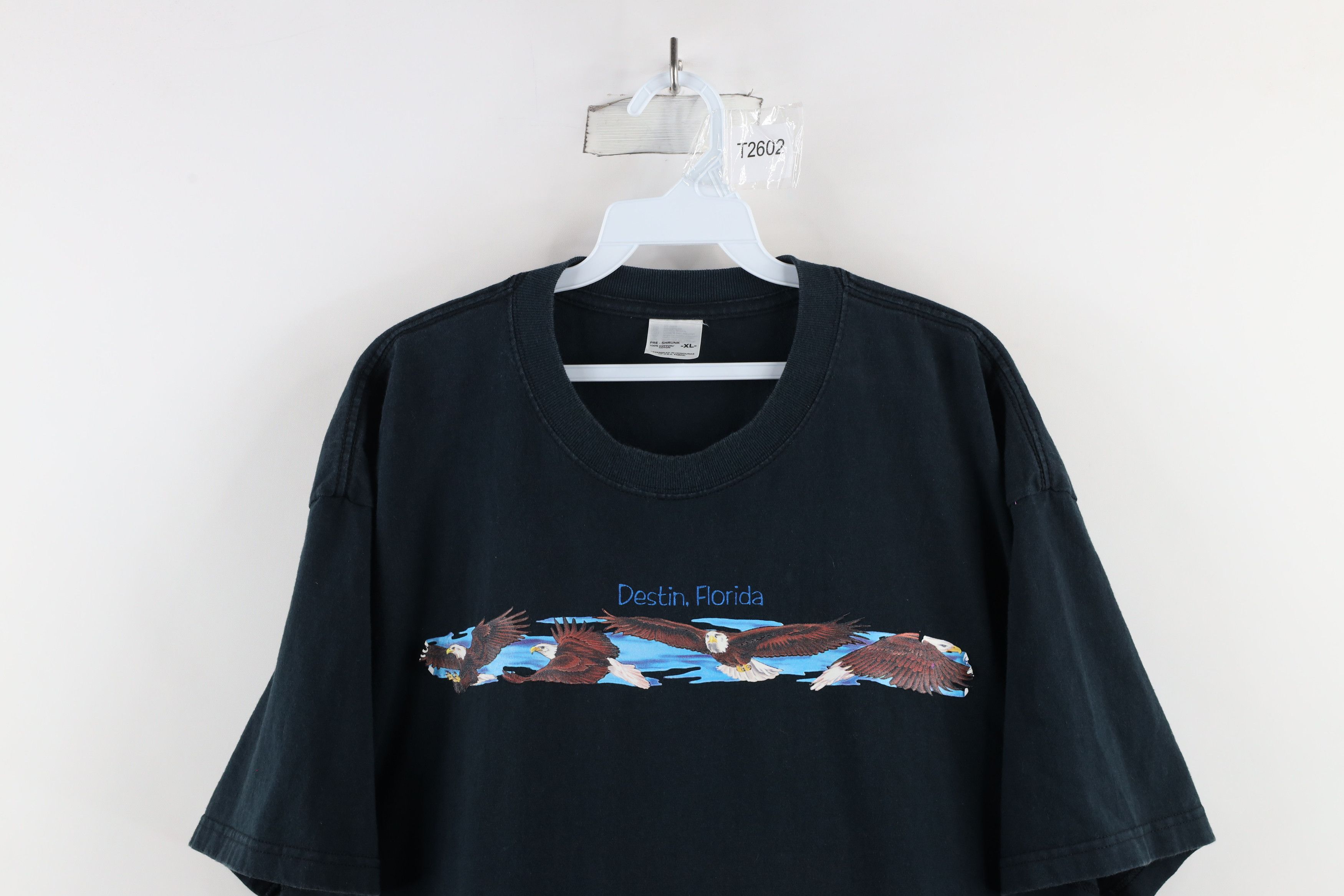 Vintage Vintage 90s Out Destin Florida Eagle Heavyweight T-Shirt Size US XL / EU 56 / 4 - 2 Thumbnail