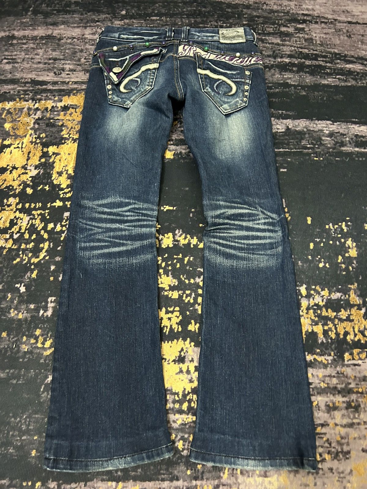 Tornado Mart Redpepper Japan Snake Pocket Washed Flare Jeans Size US 27 - 7 Thumbnail