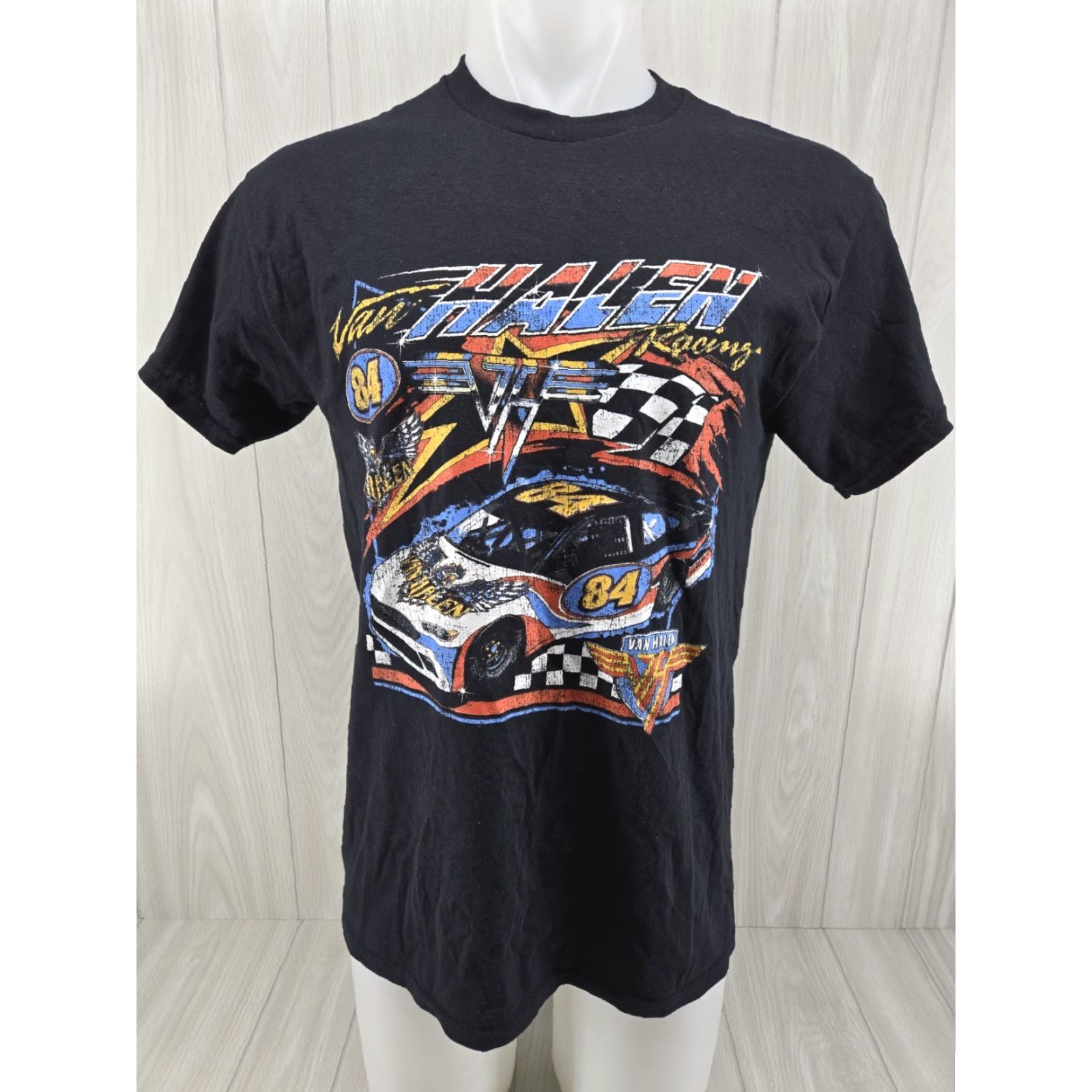 Etro VINTAGE Van Halen Racing 84 T-Shirt Black Retro Size Medium Men Short Sleeve Cotton Graphic Print 90s Band Music Retro Size US M / EU 48-50 / 2 - 2 Thumbnail