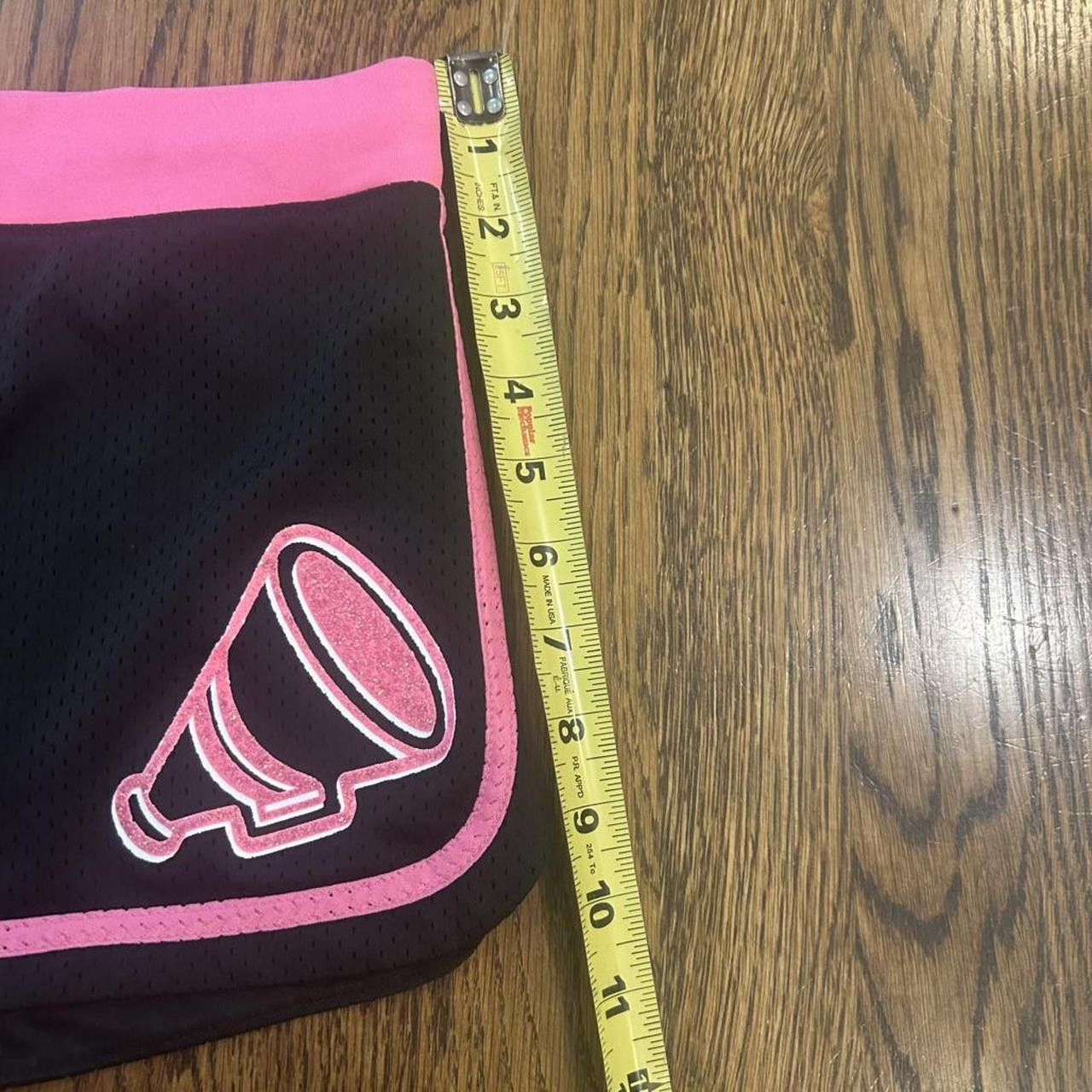 Other Justice Black Pink Glitter Cheer Shorts // Girls Size 18 Size 31" - 4 Thumbnail