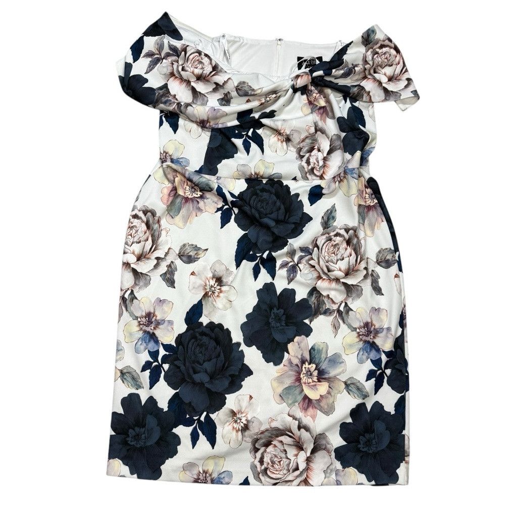 Joseph Ribkoff NWT New Joseph Ribkoff Floral Exposed Shoulder Dress Size 2 Size 3XL / US 20-22 - 6 Thumbnail