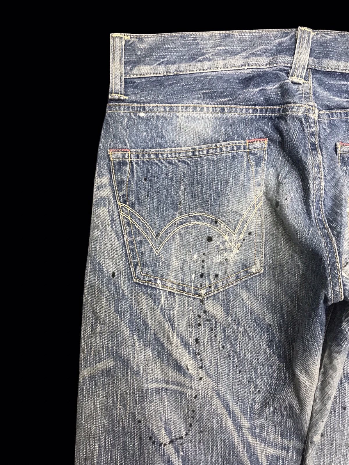 Edwin 💥BOOTCUT💥ARCHIVAL EDWIN DISTRSSD PAINT SPLATTER DENIM F170 Size US 32 / EU 48 - 14 Thumbnail