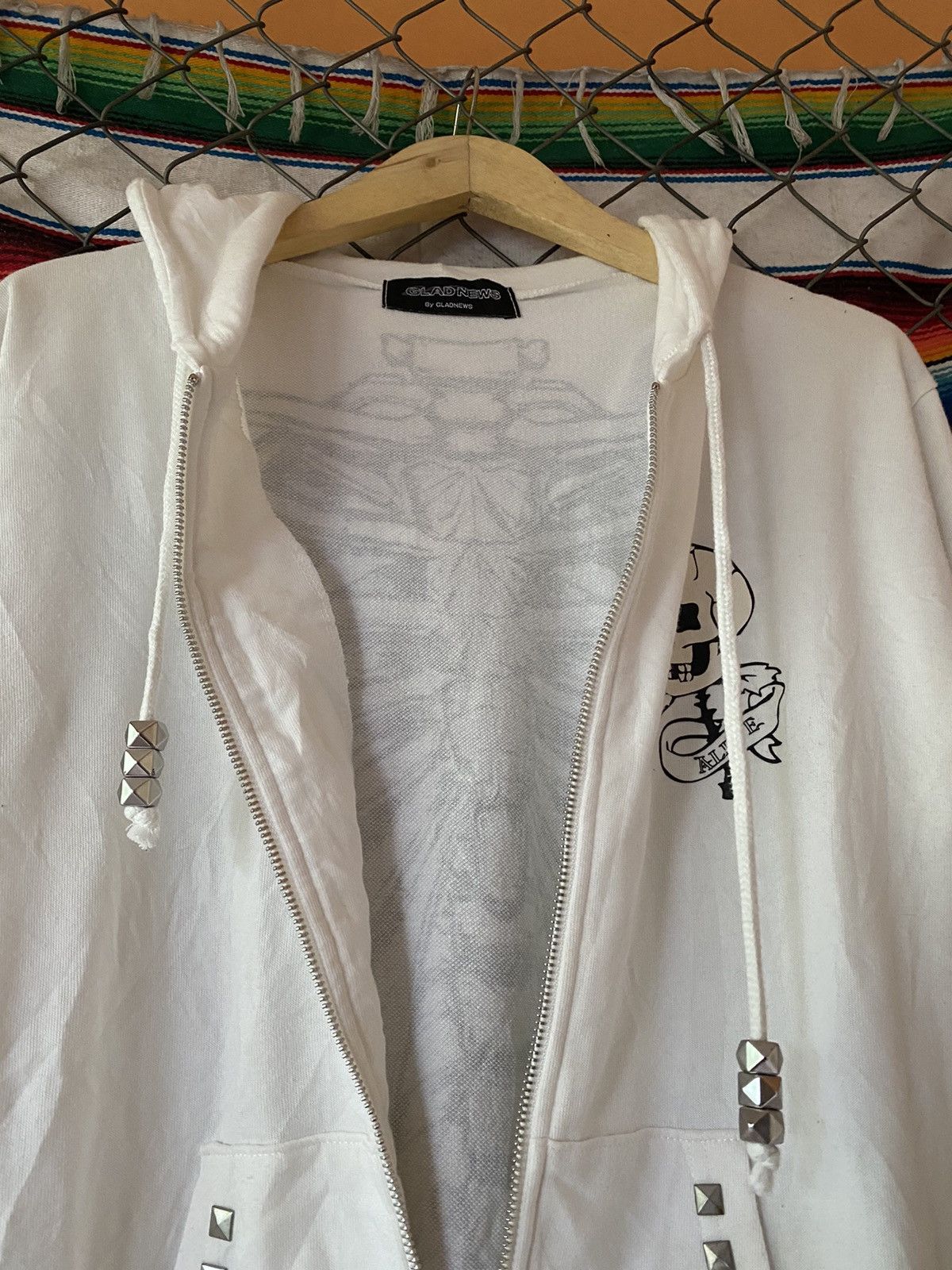 Hysteric Glamour × If Six Was Nine × Japanese Brand Y2k Glad news skelton zip hoodie Size US M / EU 48-50 / 2 - 5 Thumbnail