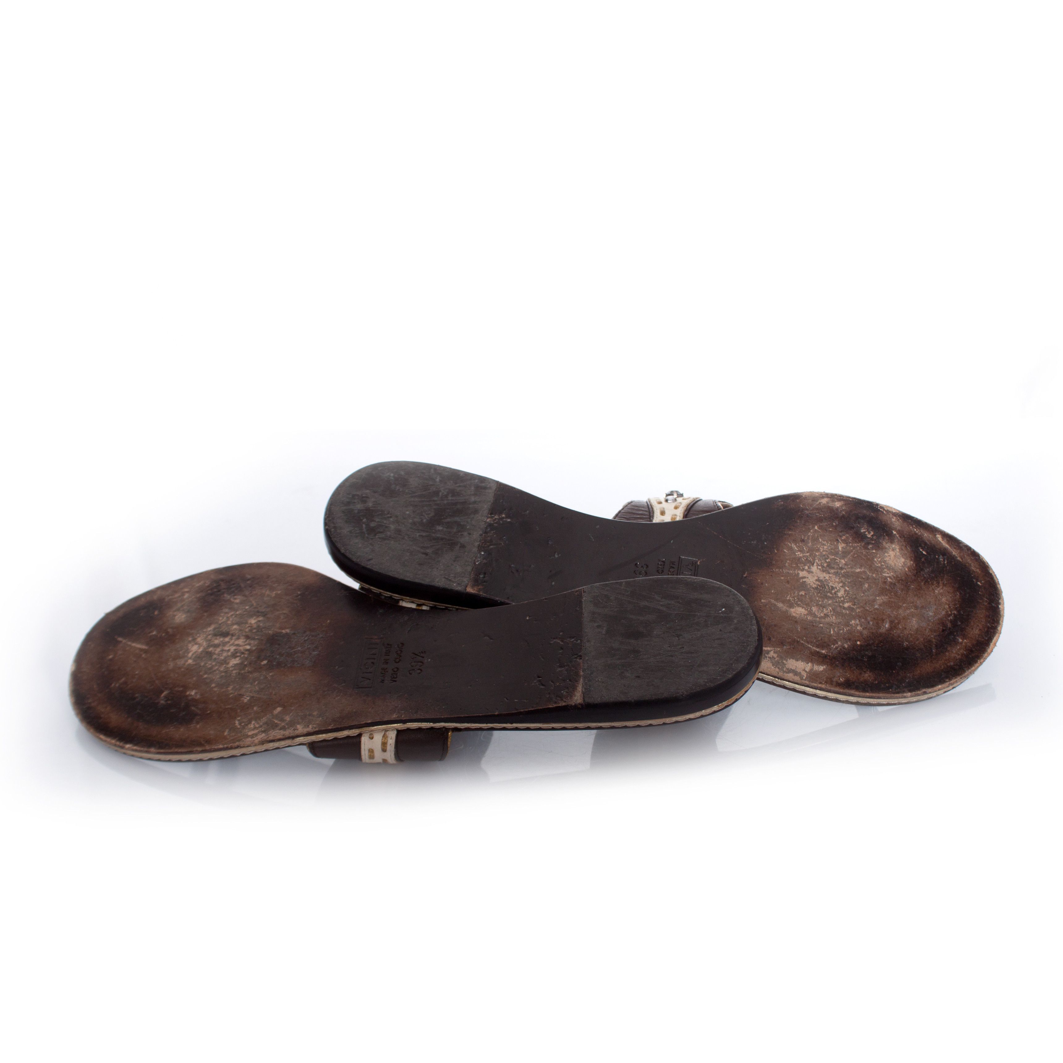 Giuseppe Zanotti Giuseppe Zanotti, Brown leather sandals. Size US 7.5 / IT 37.5 - 6 Thumbnail