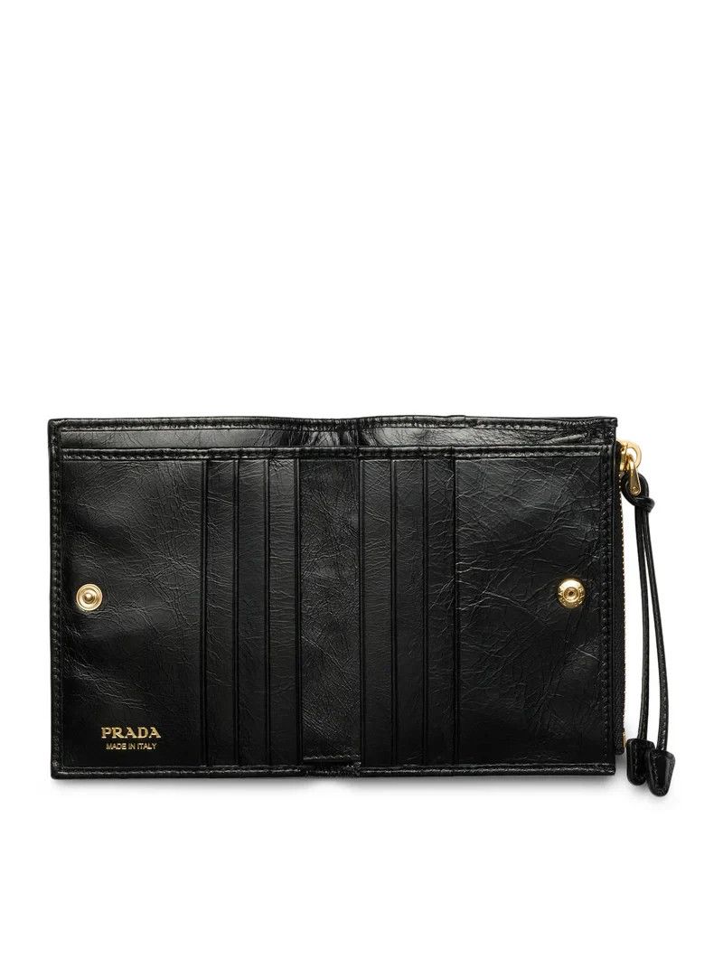 Prada PRADA Saffiano Black Leather Small Wallet New & Authentic Size ONE SIZE - 3 Thumbnail