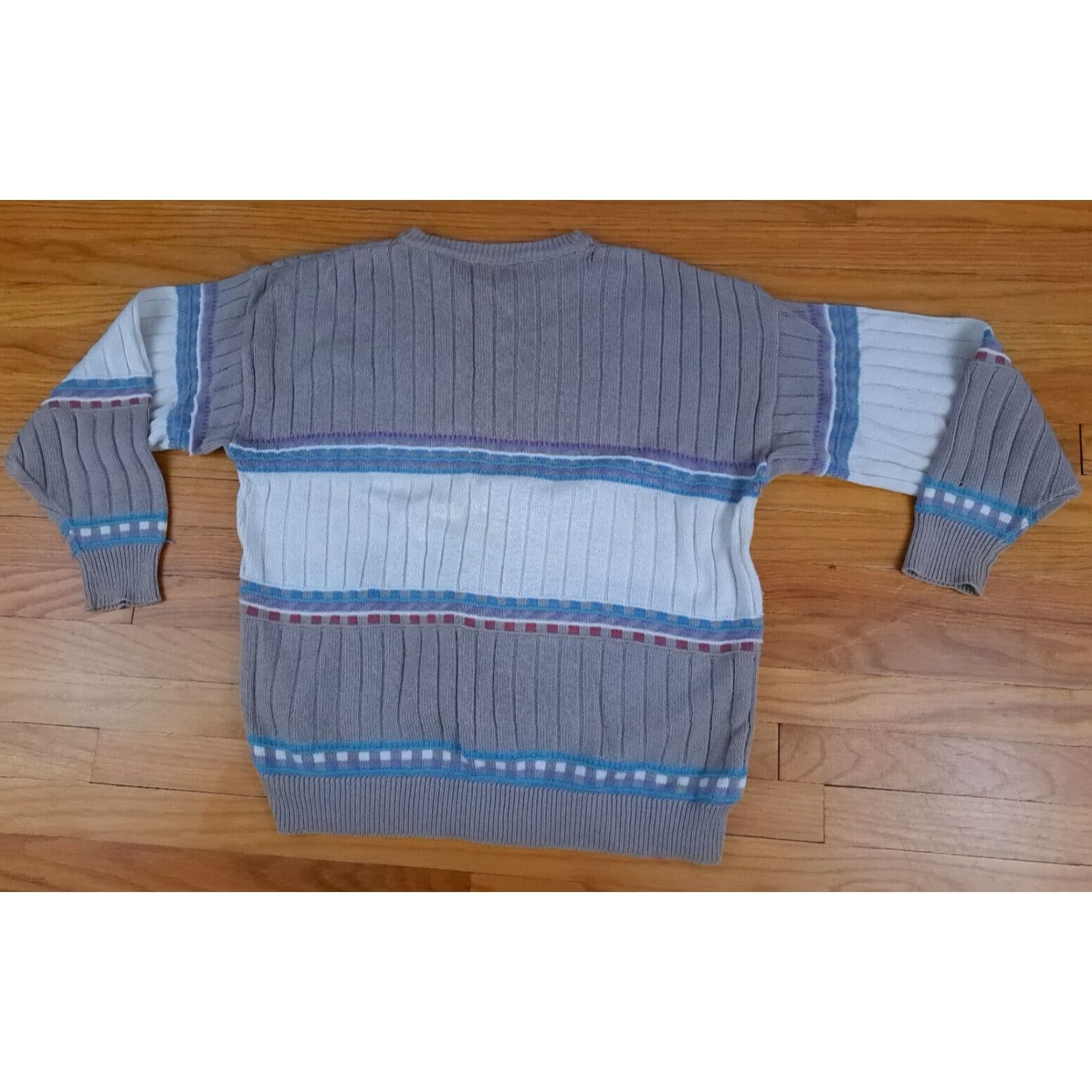 Pendleton Pendleton Sweater Shirt Pullover Crew Neck L Multicolor USA Made Striped Cable-Knit Knit Cotton Men Size US L / EU 52-54 / 3 - 8 Thumbnail