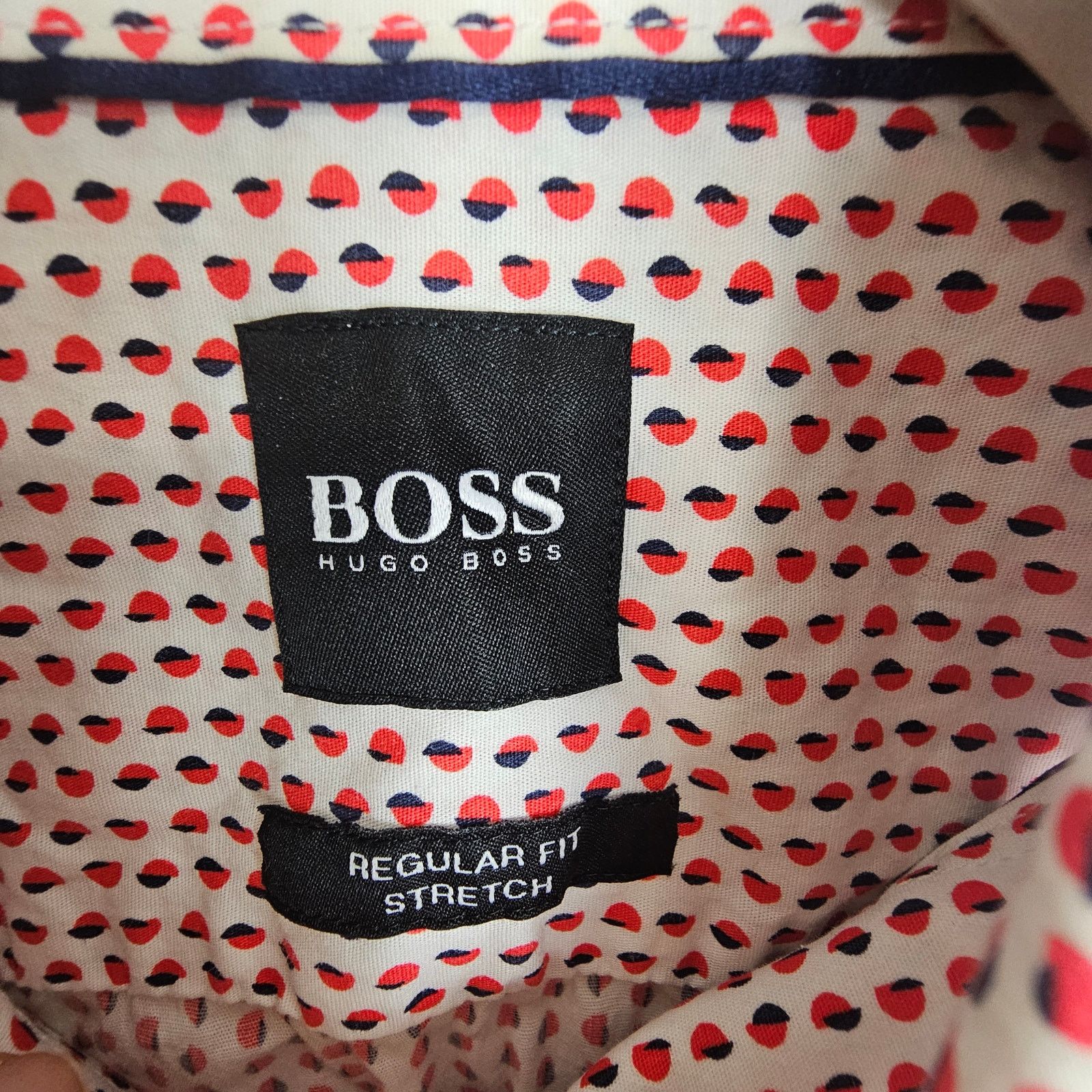 Hugo Boss Boss Hugo Boss Mens Geometric Print Shirt Size S Regular Fit Size US S / EU 44-46 / 1 - 6 Thumbnail