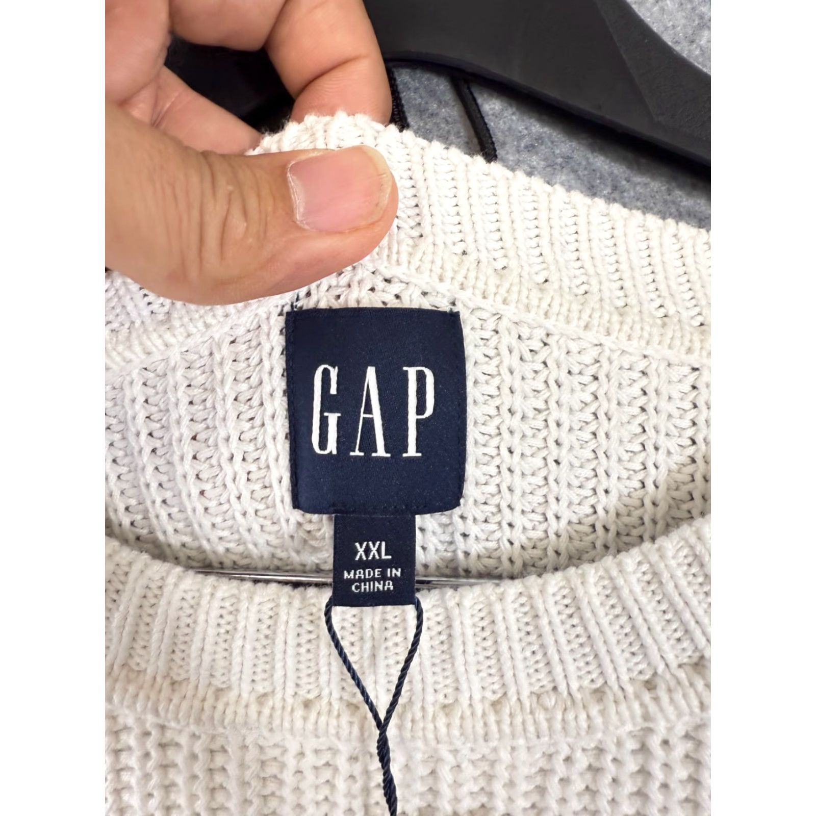 Gap Gap Sweater Womens 2XL Ivory Black Striped Crewneck Long Sleeve NWT Pullover Casual Knit Size XXL / US 16-18 / IT 52-54 - 7 Thumbnail