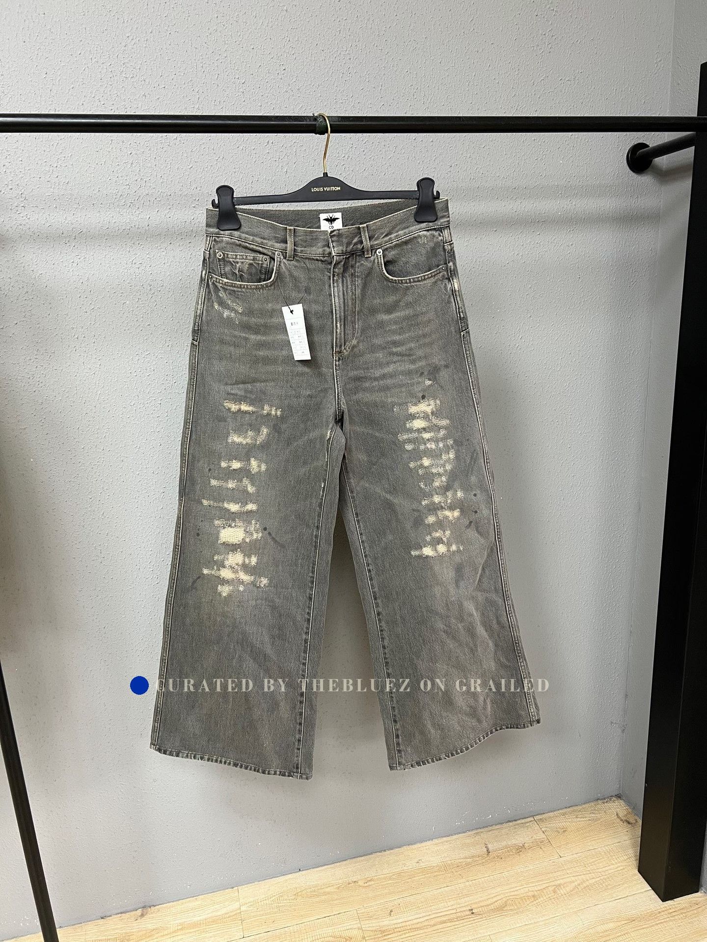 Dior Dior Washed Distressed Wide-Leg Jeans Size 38" / US 16 / IT 52 - 1 Thumbnail