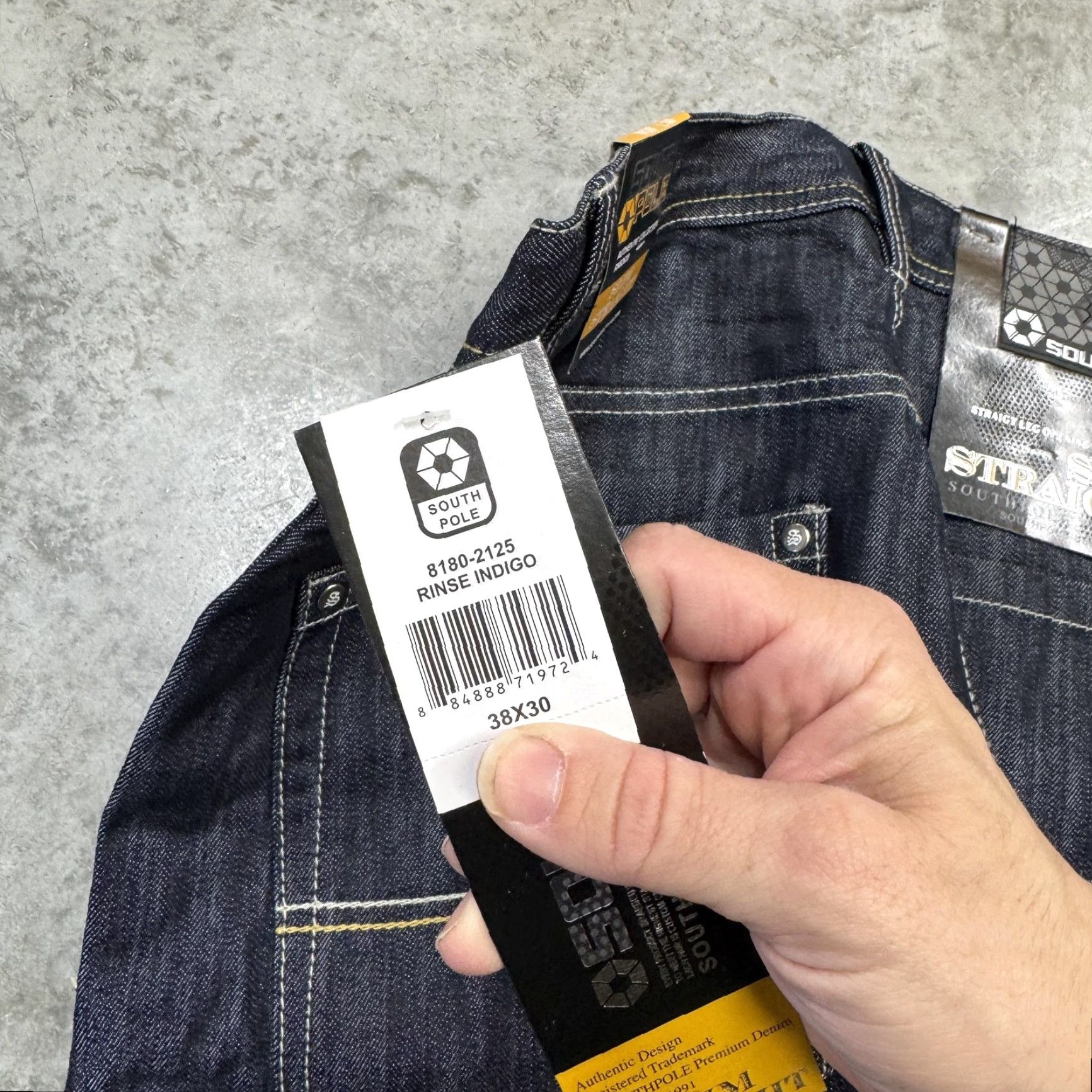 Southpole Southpole Jeans Mens 38x30 Rinse Indigo Slim Straight Dark Wash Denim 5 Pocket Size US 38 / EU 54 - 4 Thumbnail