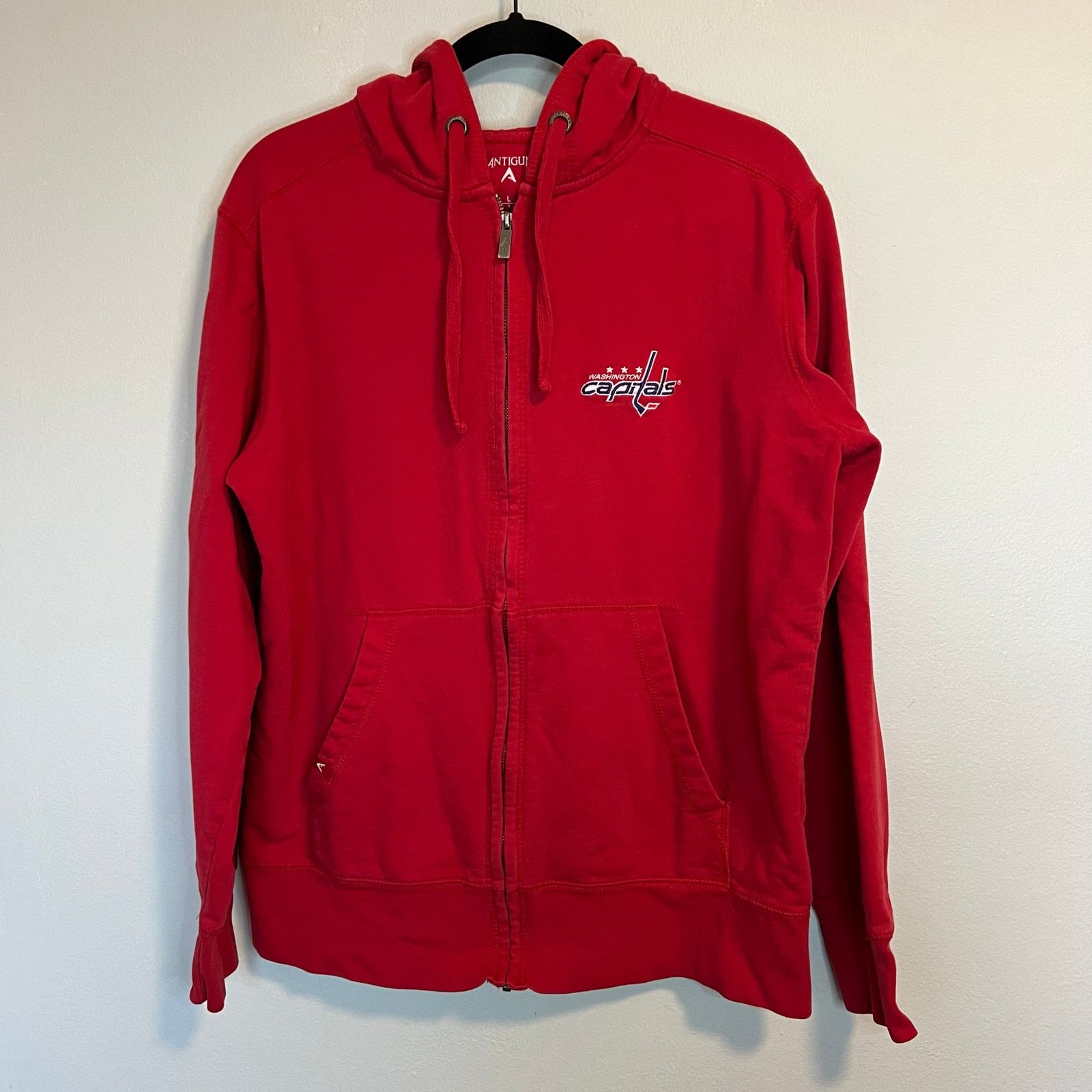 Antigua Washington Capitals NHL Antigua Red Zip Up Hoodie Mens Sz L Size US L / EU 52-54 / 3 - 1 Thumbnail