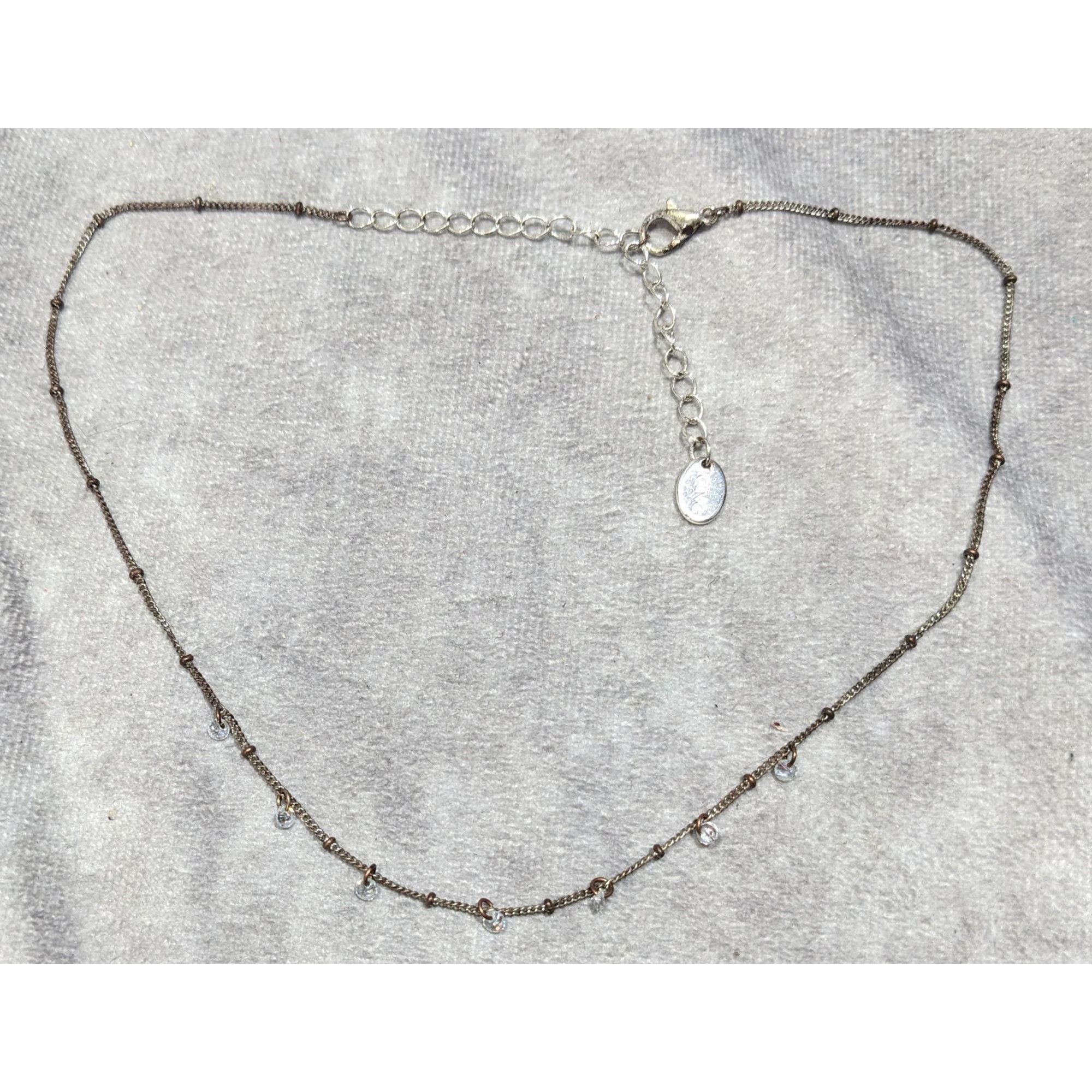 Other Icing Minimalist Sparkly Gemmed Silver Tone Necklace Size ONE SIZE - 7 Thumbnail