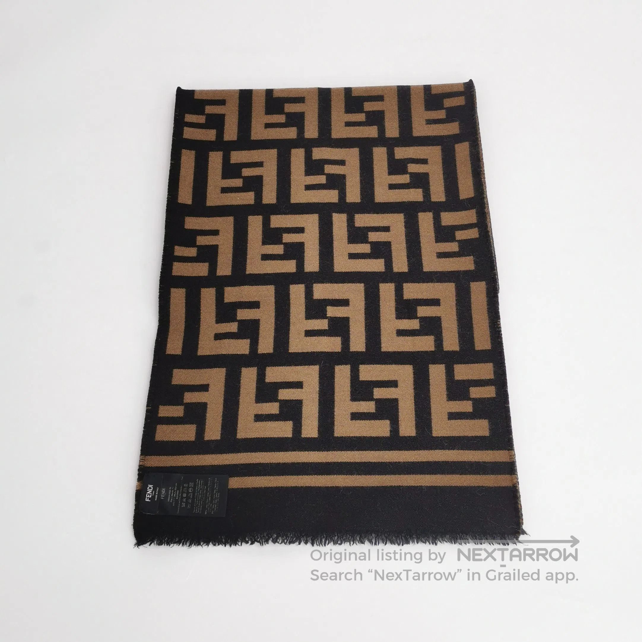 Louis Vuitton Fendi Double F Pattern Fringe Scarf. Size ONE SIZE - 2 Thumbnail