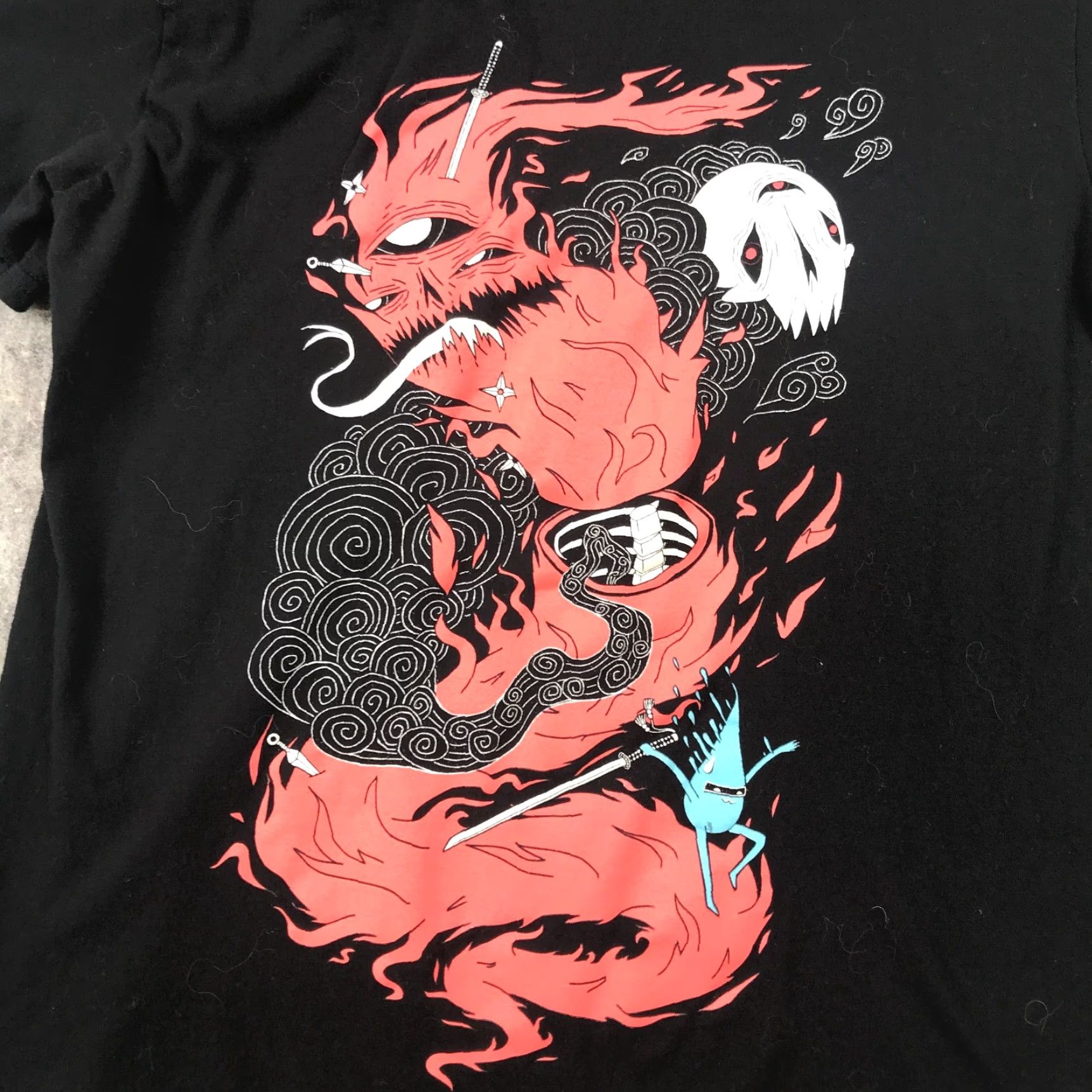 Hot Topic VINTAGE Black Matter Shirt Womens Medium Black Death Of The Fire Demon Graphic Crew Neck Short Sleeve T-Shirt 2000s Womens Size M / US 6-8 / IT 42-44 - 2 Thumbnail