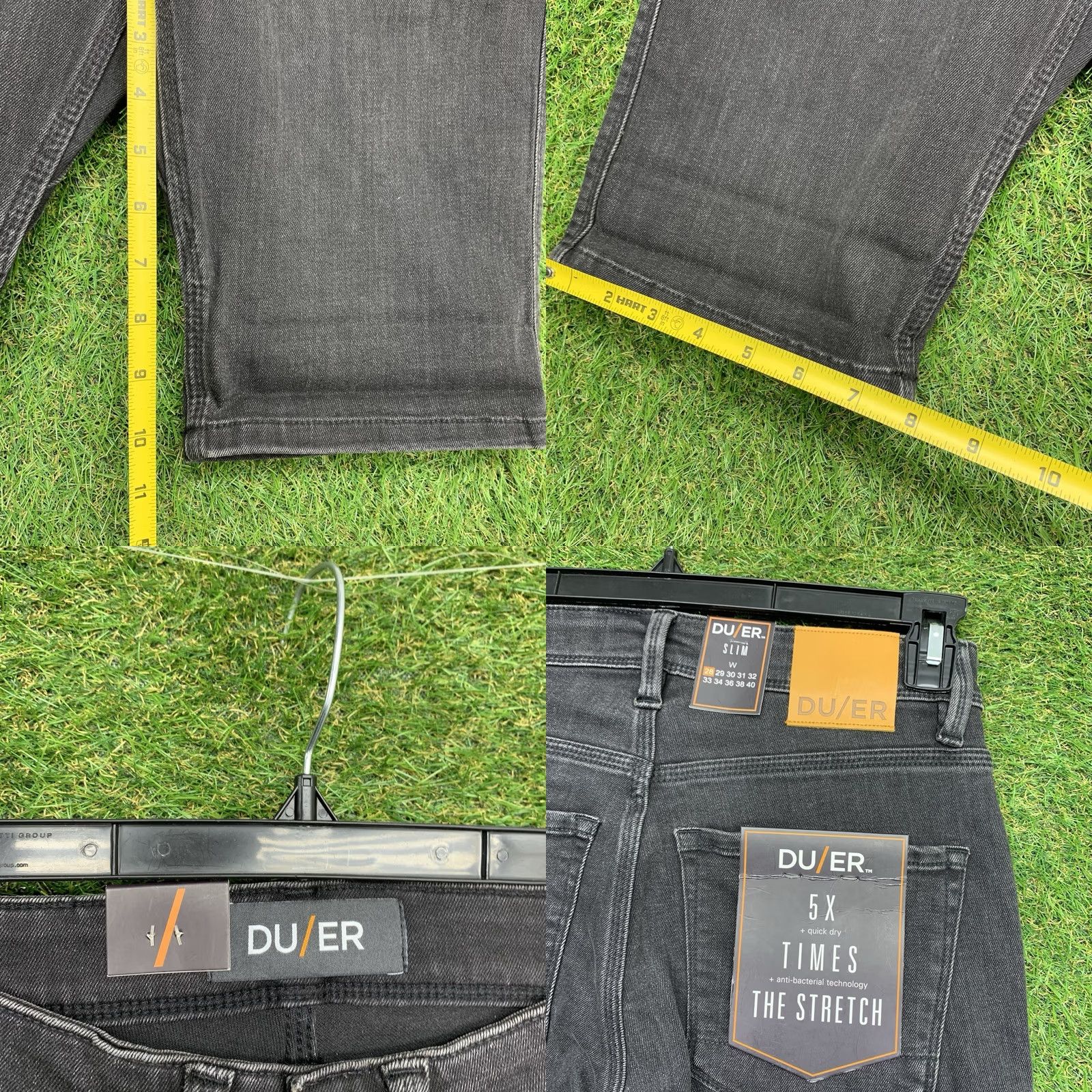 DUER Duer Slim Fit Denim Shorts Mens 28 x11 Black NWT Stretch Cotton Spandex City Outdoor 5-Pocket Mens Size US 28 / EU 44 - 8 Thumbnail