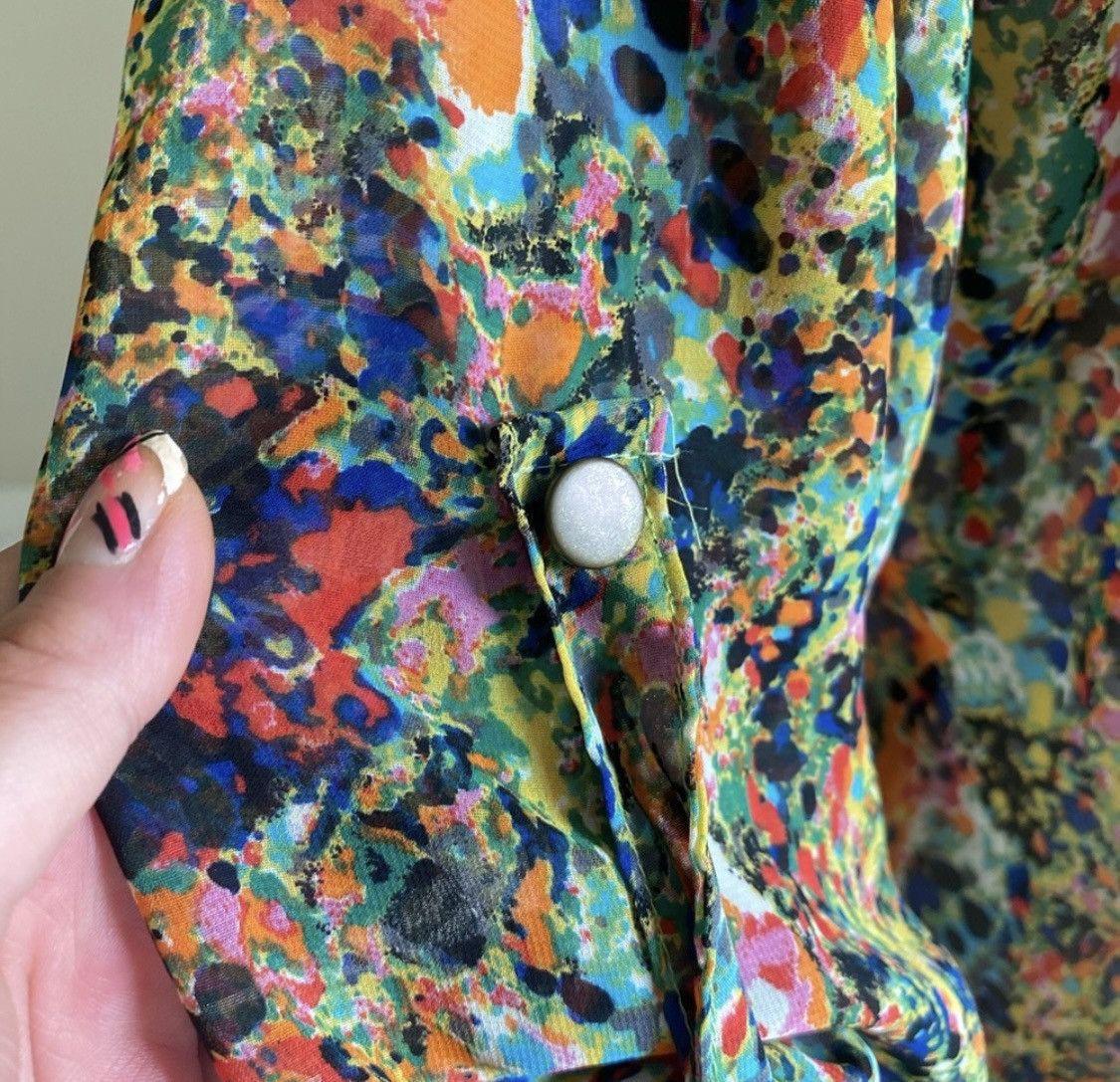 Other MULTI COLOR PAINT SPLATTER SEMI SHEER BLOUSE Size S Size S / US 4 / IT 40 - 4 Thumbnail