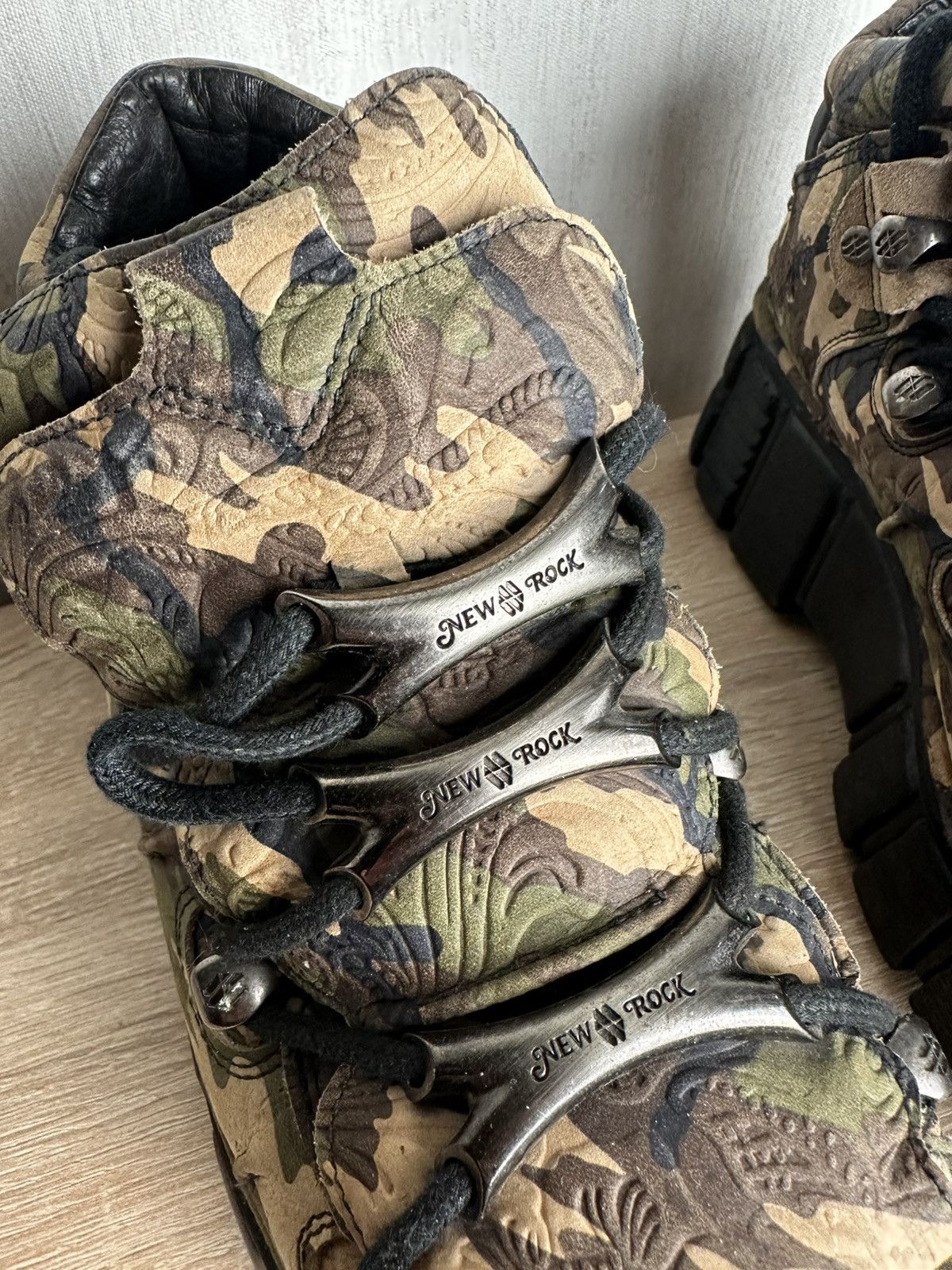 New Rock New Rock Camo Platform Boots - Rare Size US 9 / IT 39 - 4 Thumbnail
