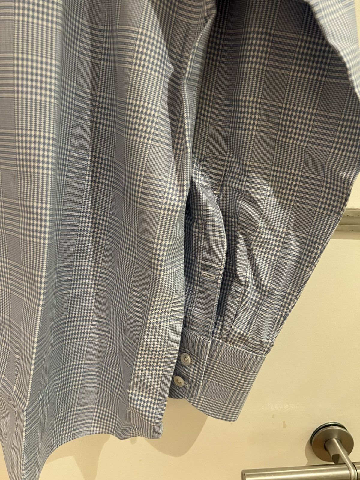 Tom Ford TOM FORD Blue White Tartan Size 17.5 44 Long Sleeves Size US L / EU 52-54 / 3 - 3 Thumbnail