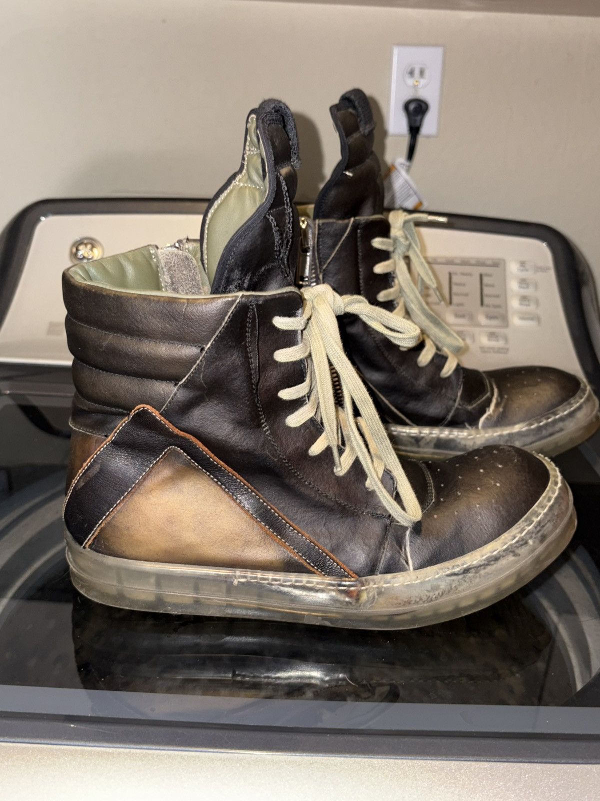 Rick Owens SS19 Babel Transparent Brown Geobaskets Size US 8.5 / EU 41-42 - 4 Thumbnail