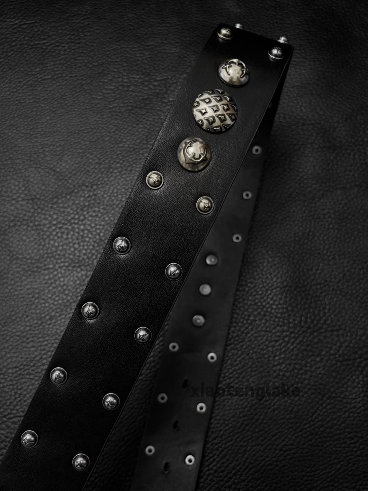 Japanese Brand Unisex studded rivet yuppie rock hiphop y2k belt Size ONE SIZE - 2 Thumbnail