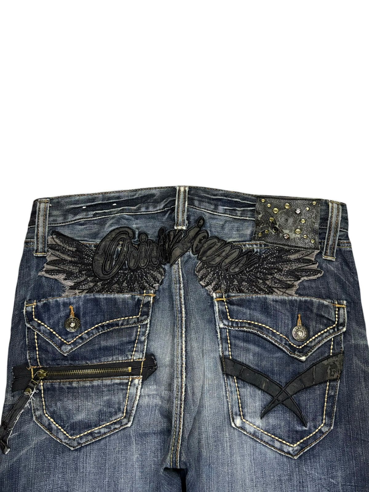 Japanese Brand Vintage Japanese Brand Honeycomb Punk Embroidered Jeans Size US 33 - 8 Thumbnail