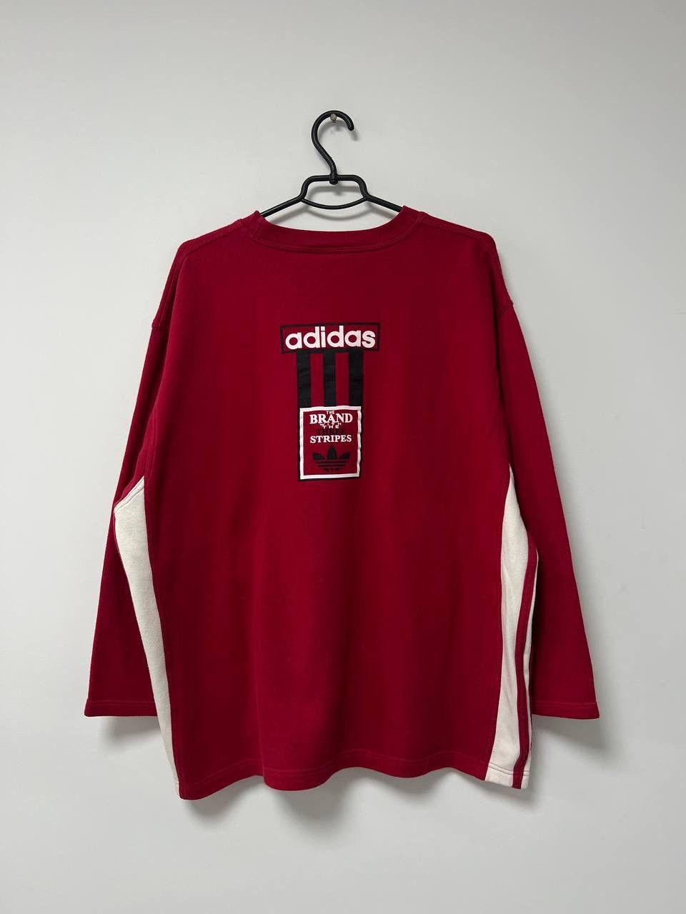Adidas Vintage 90s Adidas The Brand with the Stripes Sweatshirt M Size US M / EU 48-50 / 2 - 1 Thumbnail