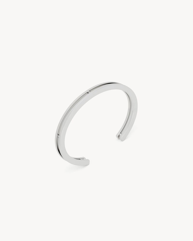 Saint Laurent Paris o1s1wg110126 798708 Size: OS / Stacked Cuff Bracelet Metal Size ONE SIZE - 1 Thumbnail