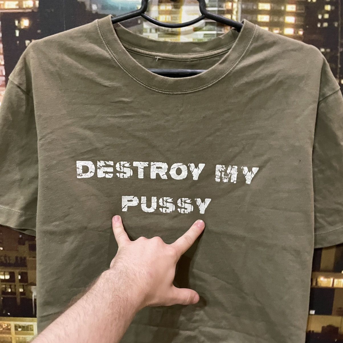 Vintage Vintage 90s Graphic Tee Faded Olive Grunge Streetwear Slim L Size US L / EU 52-54 / 3 - 4 Thumbnail