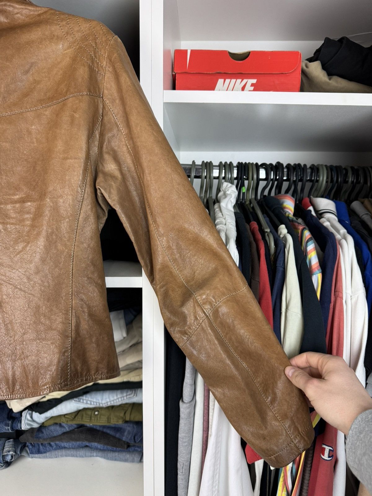 Armani Armani Jeans Women’s Leather Motorcycle Jacket Size M / US 6-8 / IT 42-44 - 23 Thumbnail