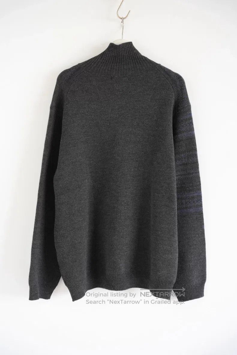 Yohji Yamamoto YOHJI YAMAMOTO Blue and Purple Striped High-Neck Sweater Size US L / EU 52-54 / 3 - 2 Thumbnail