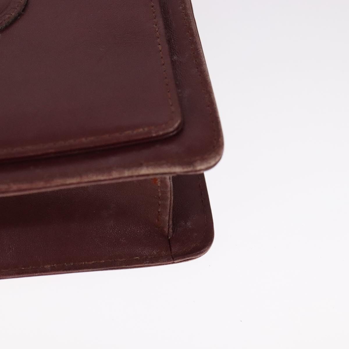 Cartier Cartier Clutch Bag Leather Wine Red Size ONE SIZE - 14 Thumbnail