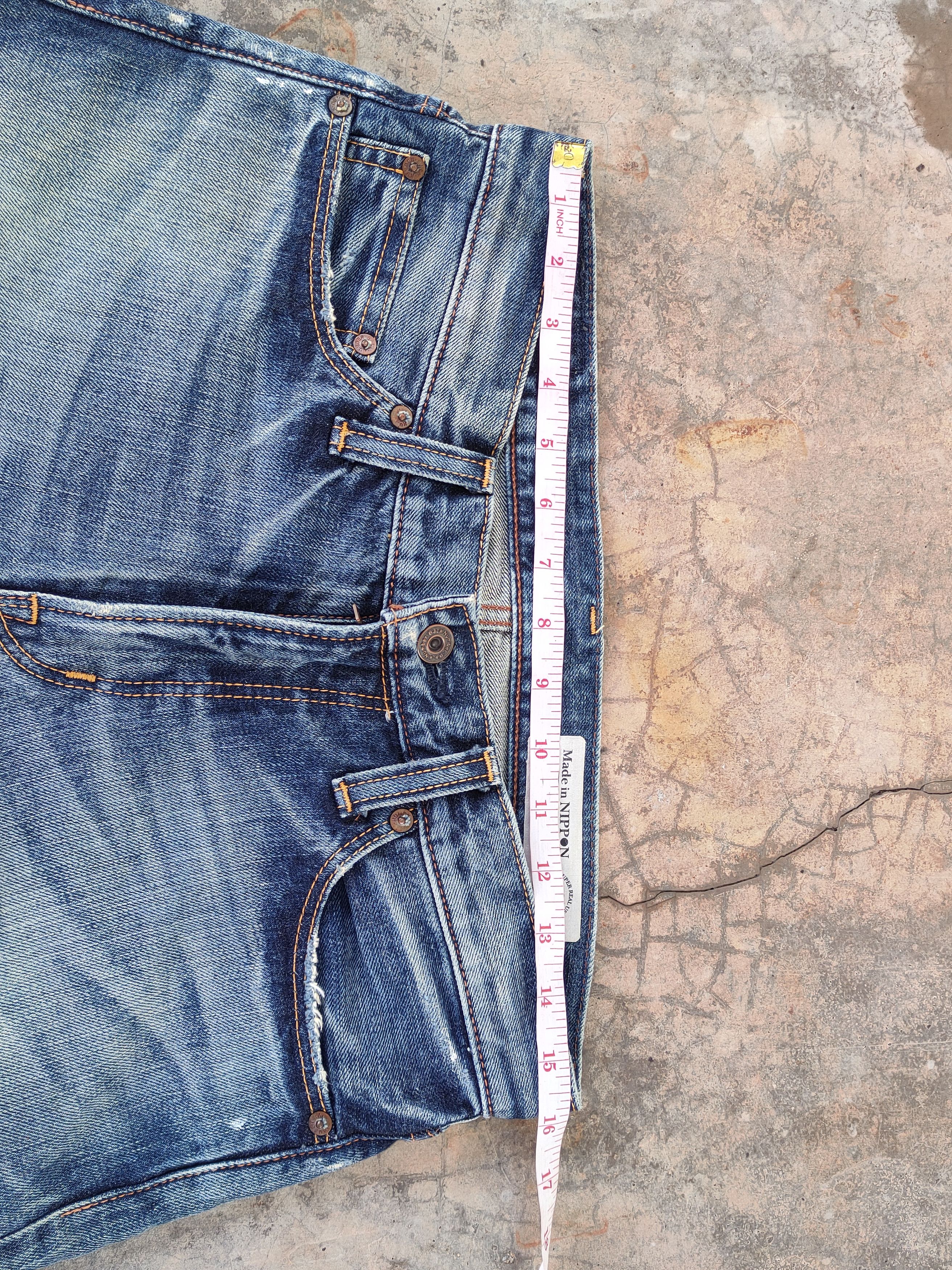 Japanese Brand W32 VINTAGE MADE IN NIPPON FADED DISTRESSED JEAN PANTS Size US 32 / EU 48 - 12 Thumbnail