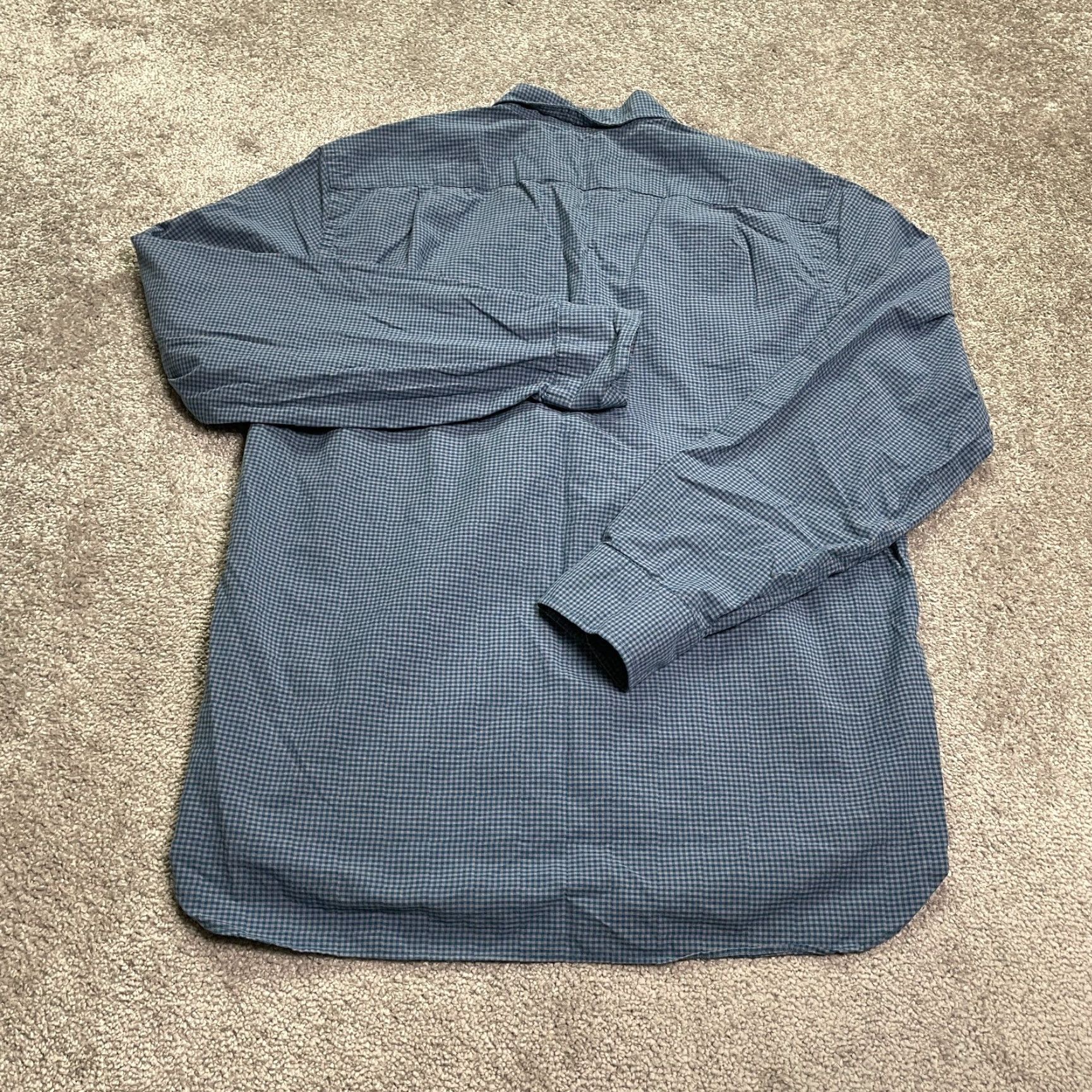 J.Crew J.Crew Dress Shirt Mens Large 16-16 1/2 Blue Check Long Sleeve Cotton Work Shirt Size 42R - 2 Thumbnail