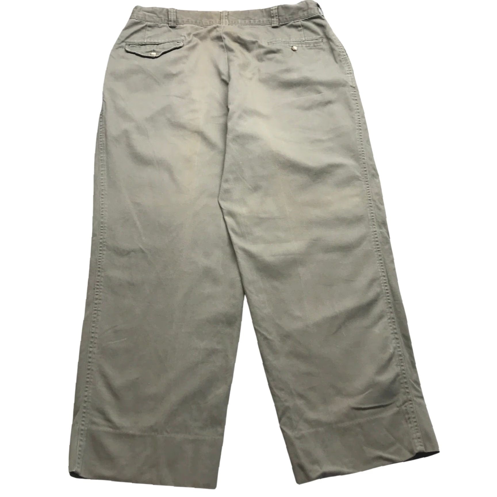 Brooks Brothers VINTAGE Brooks Brothers Pants Men 38x26 Twill Chino Green Regular High Rise 90s Preppy Casual Size US 38 / EU 54 - 5 Thumbnail