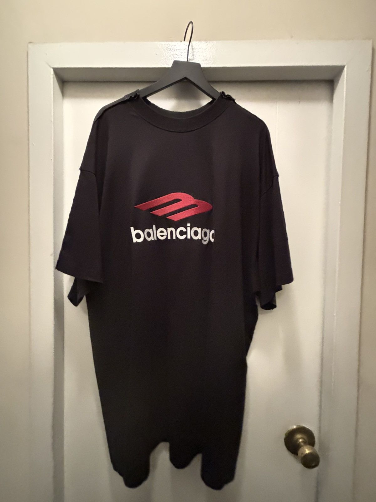 Balenciaga BALENCIAGA OVERSIZED HYBRID T-SHIRT Size US XXL / EU 58 / 5 - 5 Thumbnail