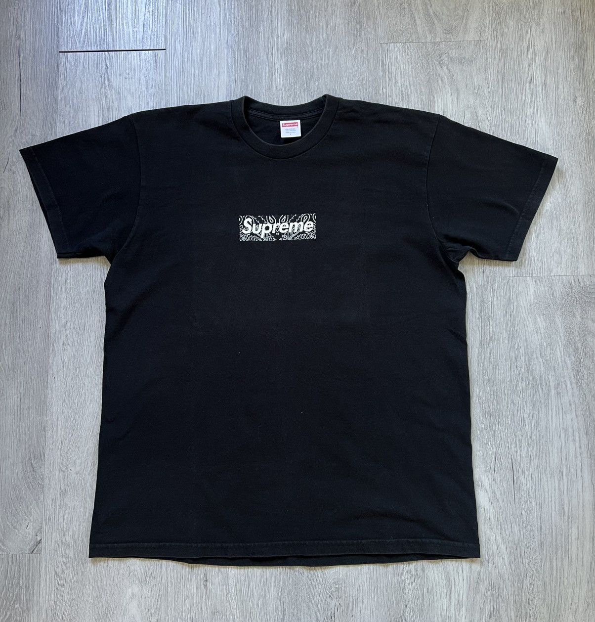 Burberry × Supreme Burberry x Supreme Box Logo Tee Black | Grailed